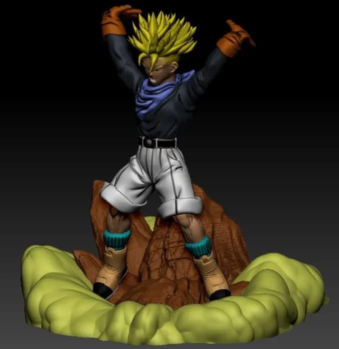 STL - Figura de Trunks GT estilo anime