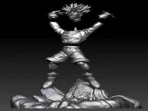 STL - Figura de Trunks GT estilo anime render 3