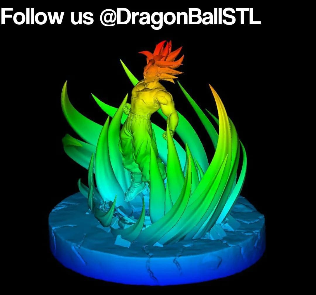 STL - Figura de Trunks Super Saiyan render 2