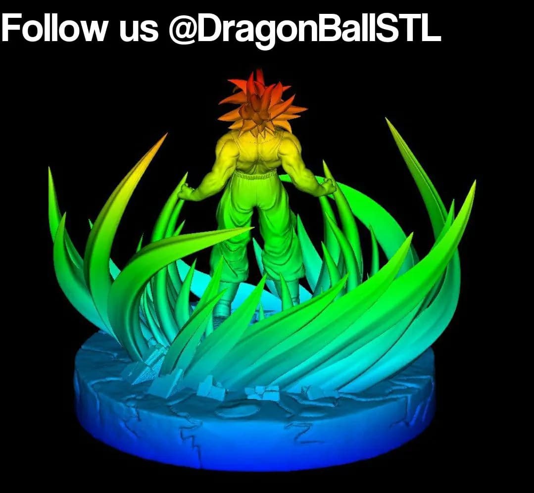 STL - Figura de Trunks Super Saiyan render 3