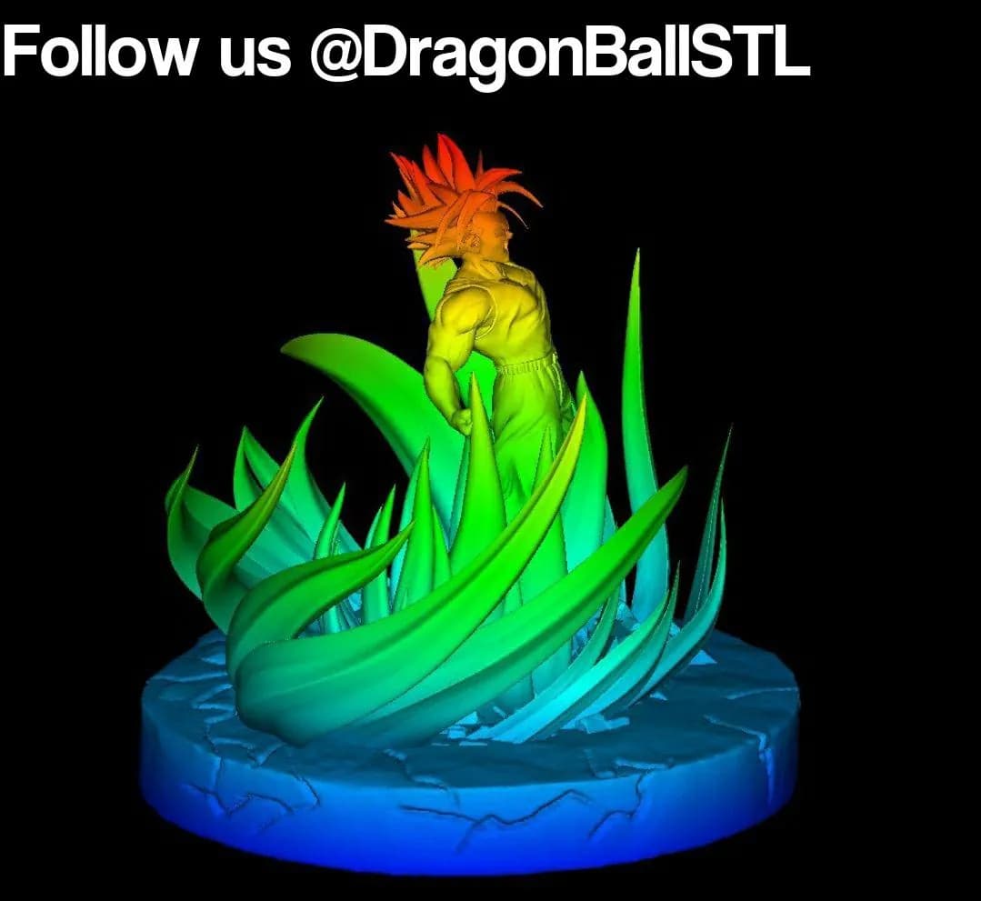 STL - Figura de Trunks Super Saiyan render 4