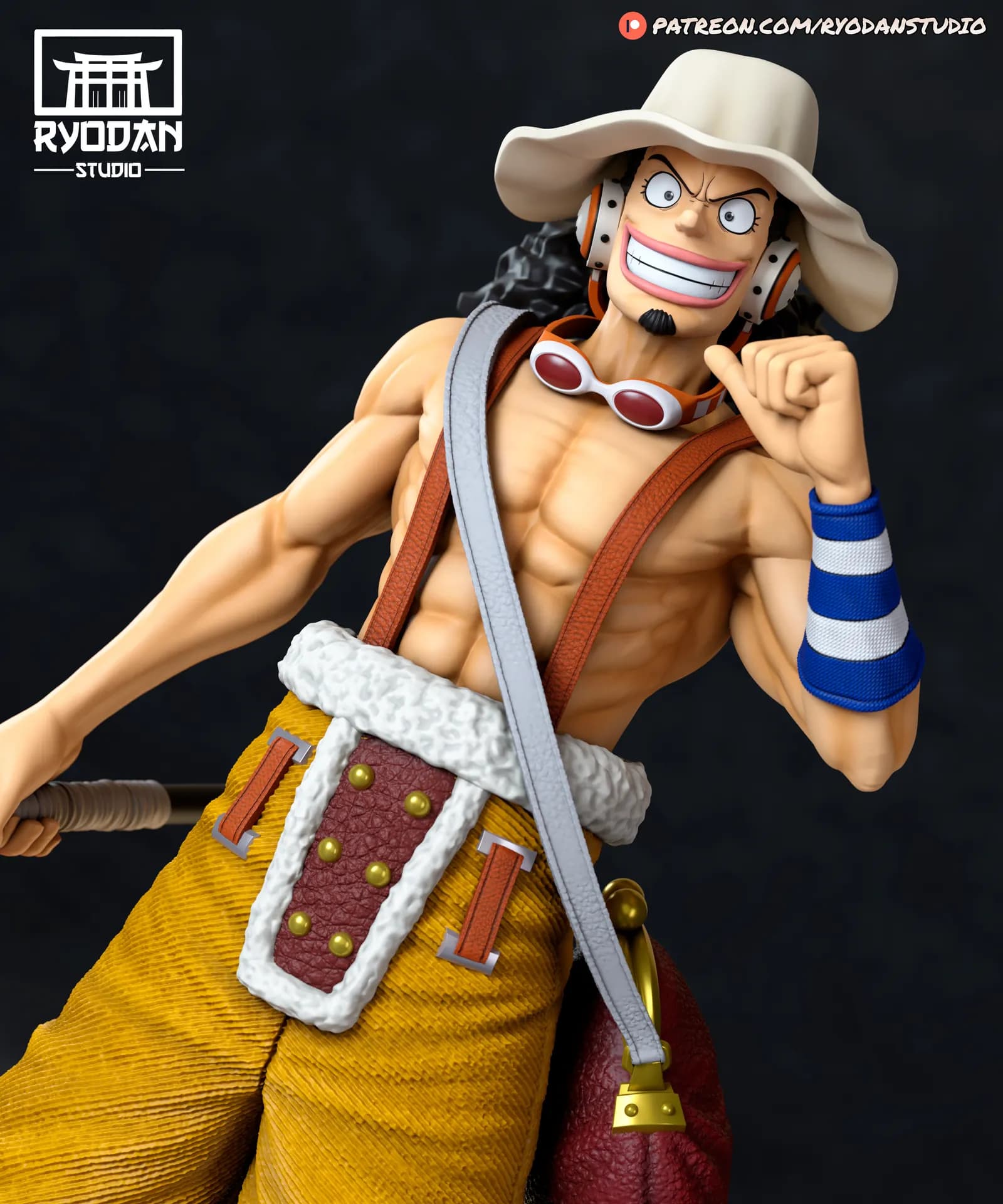 STL - Figura de Usopp de One Piece render 3