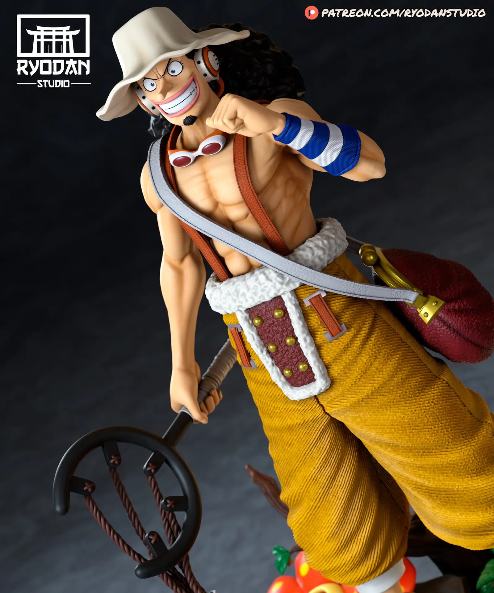 STL - Figura de Usopp de One Piece render 2