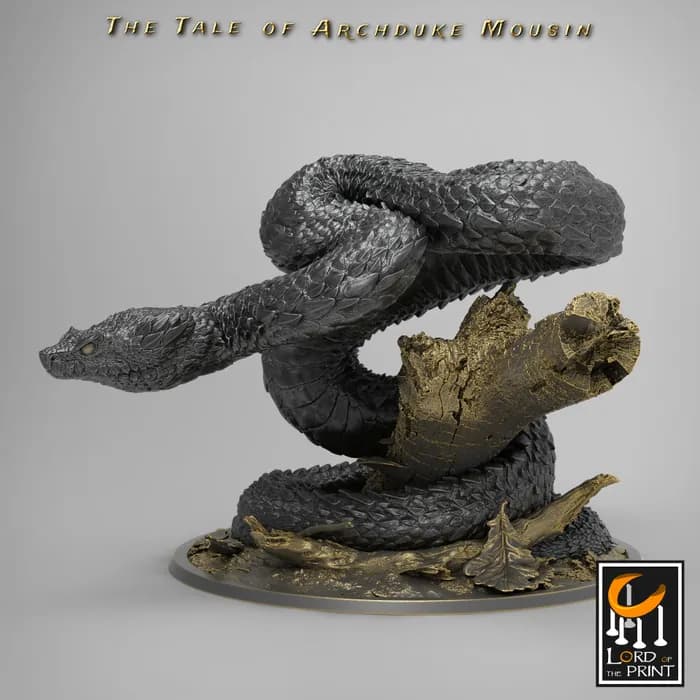 STL - Figura de Víbora en Tronco