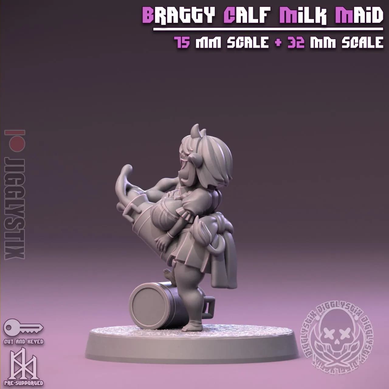 STL - Figura de Vaca Anime render 5