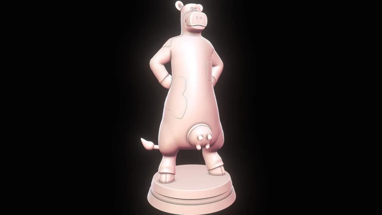 STL - Figura de Vaca Estilo Cartoon