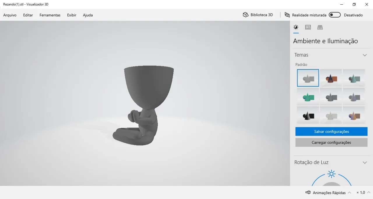 STL - Figura de vaso meditando