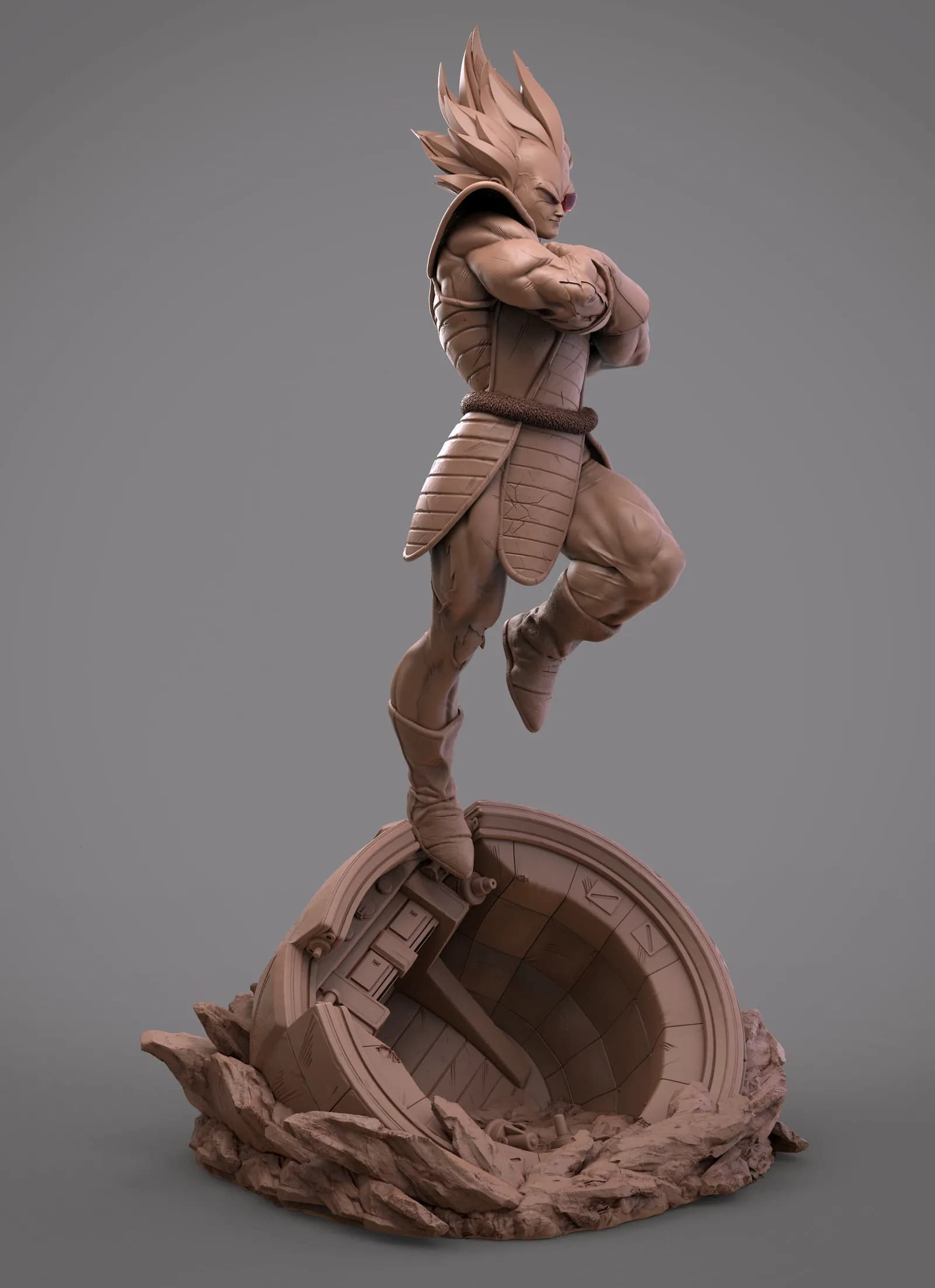STL - Figura de Vegeta Cristal Saiyan render 5