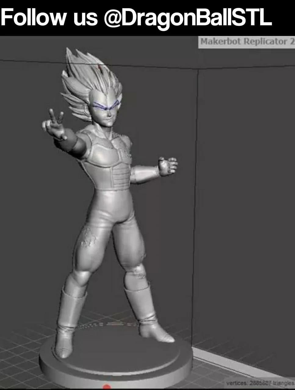 STL - Figura de Vegeta de Dragon Ball