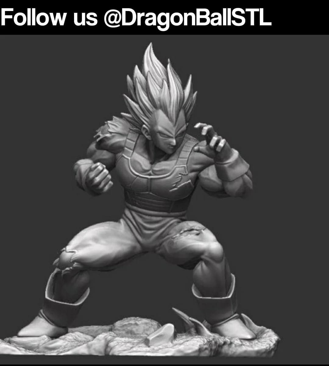STL - Figura de Vegeta estilo anime
