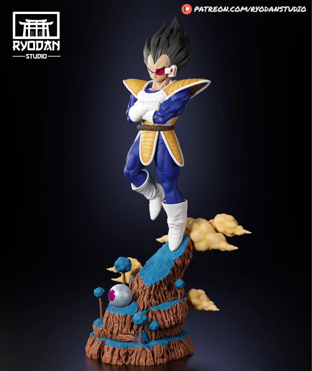 STL - Figura de Vegeta estilo Saiyan render 2