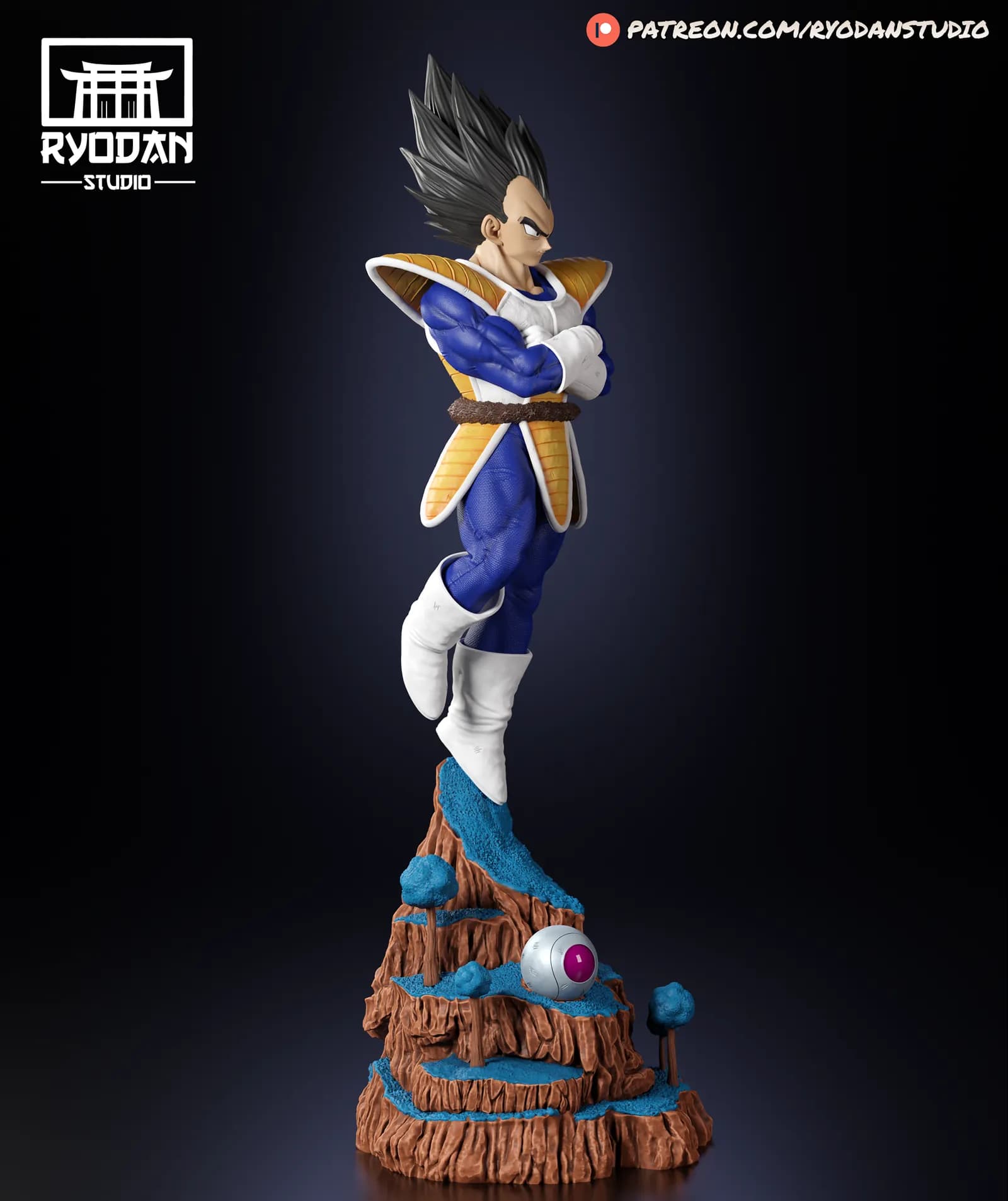 STL - Figura de Vegeta estilo Saiyan render 5