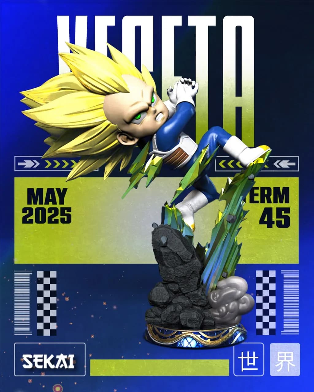 STL - Figura de Vegeta SSJ3