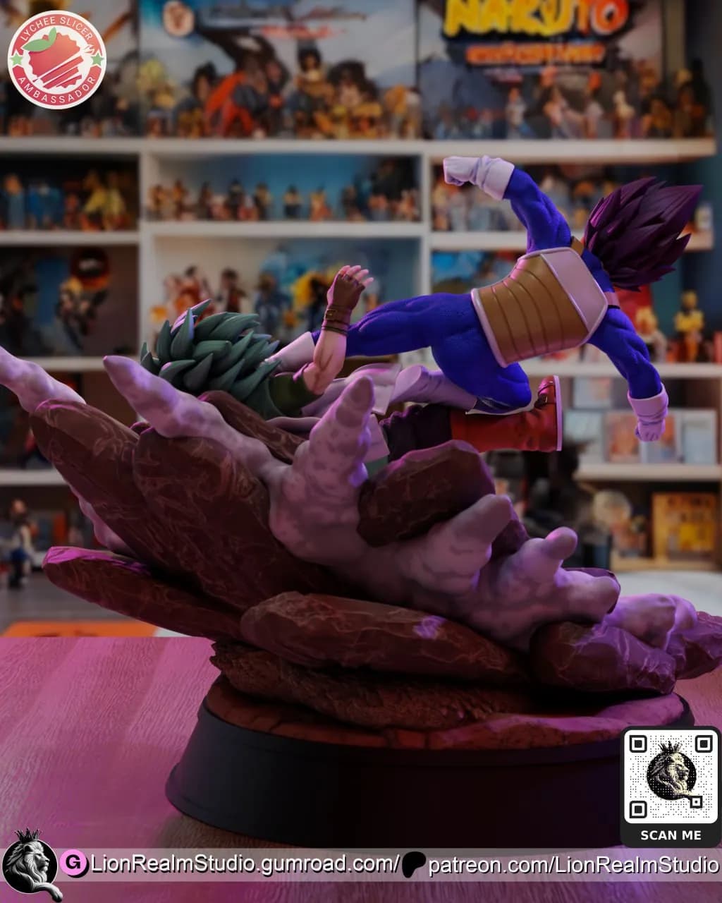 STL - Figura de Vegeta vs Granolah render 3