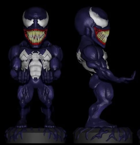 STL - Figura de Venom estilo chibi render 2