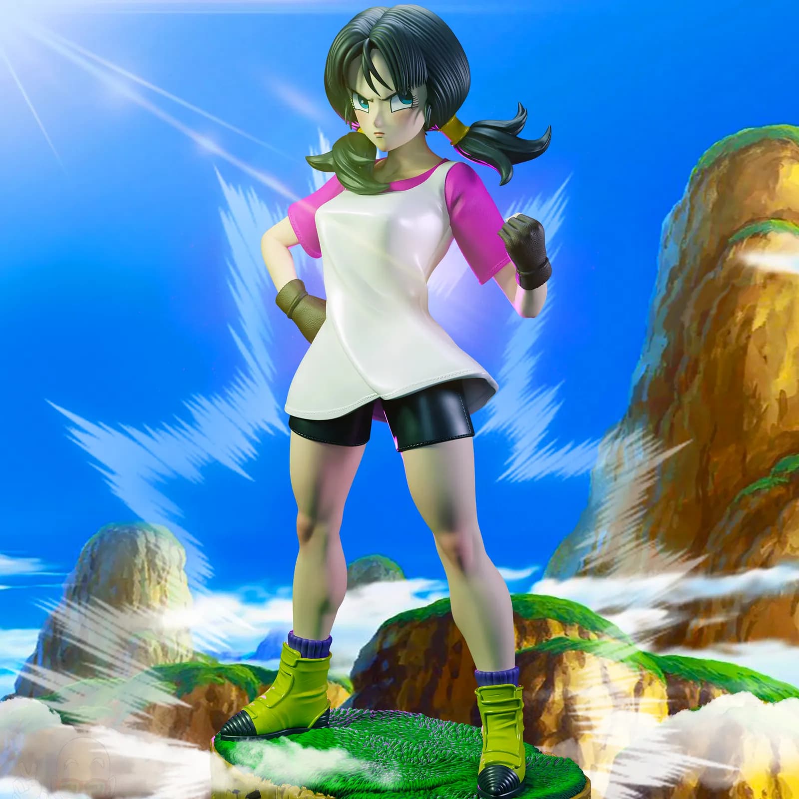 STL - Figura de Videl de Dragon Ball Z render 2