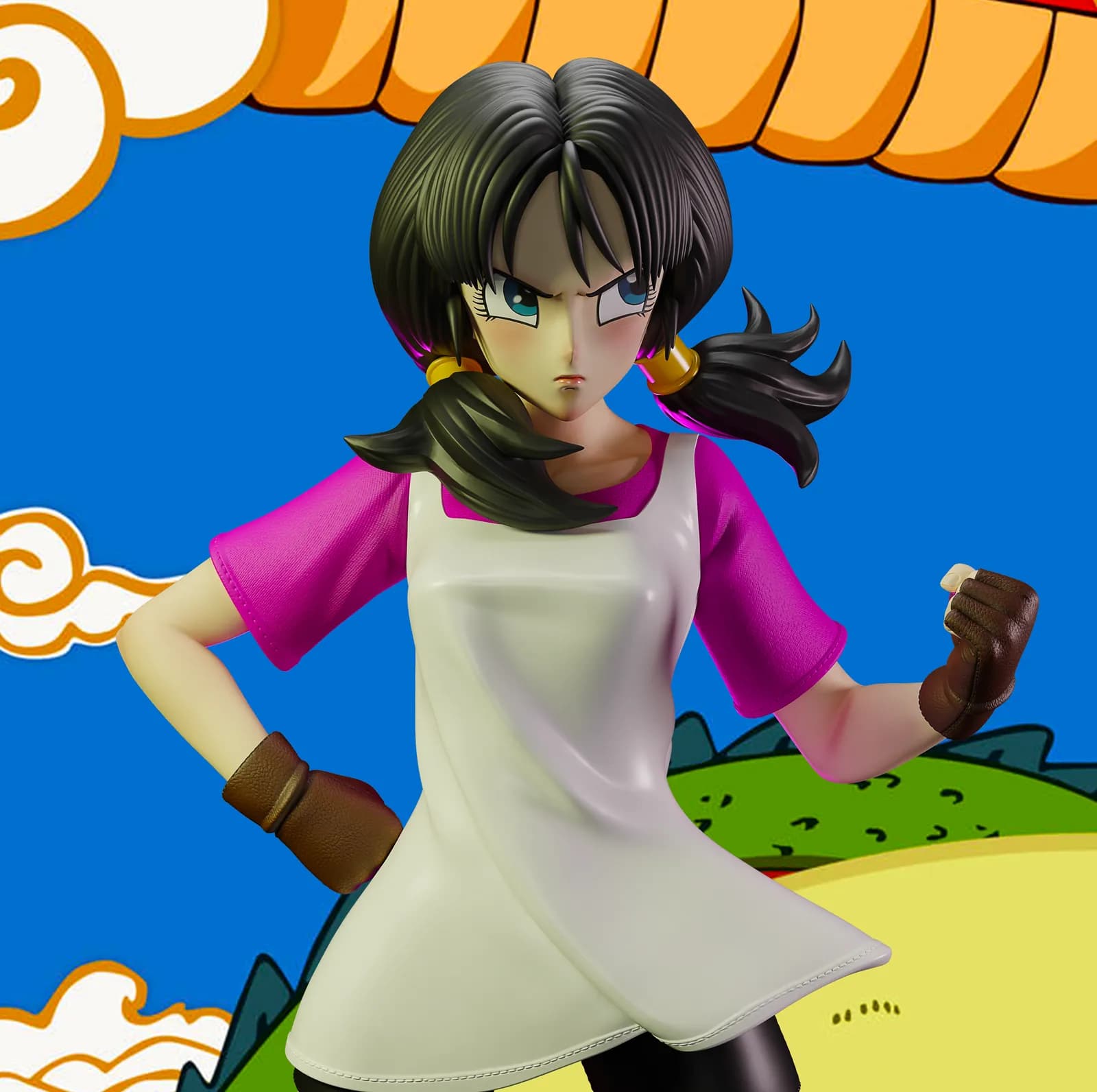 STL - Figura de Videl de Dragon Ball Z render 4