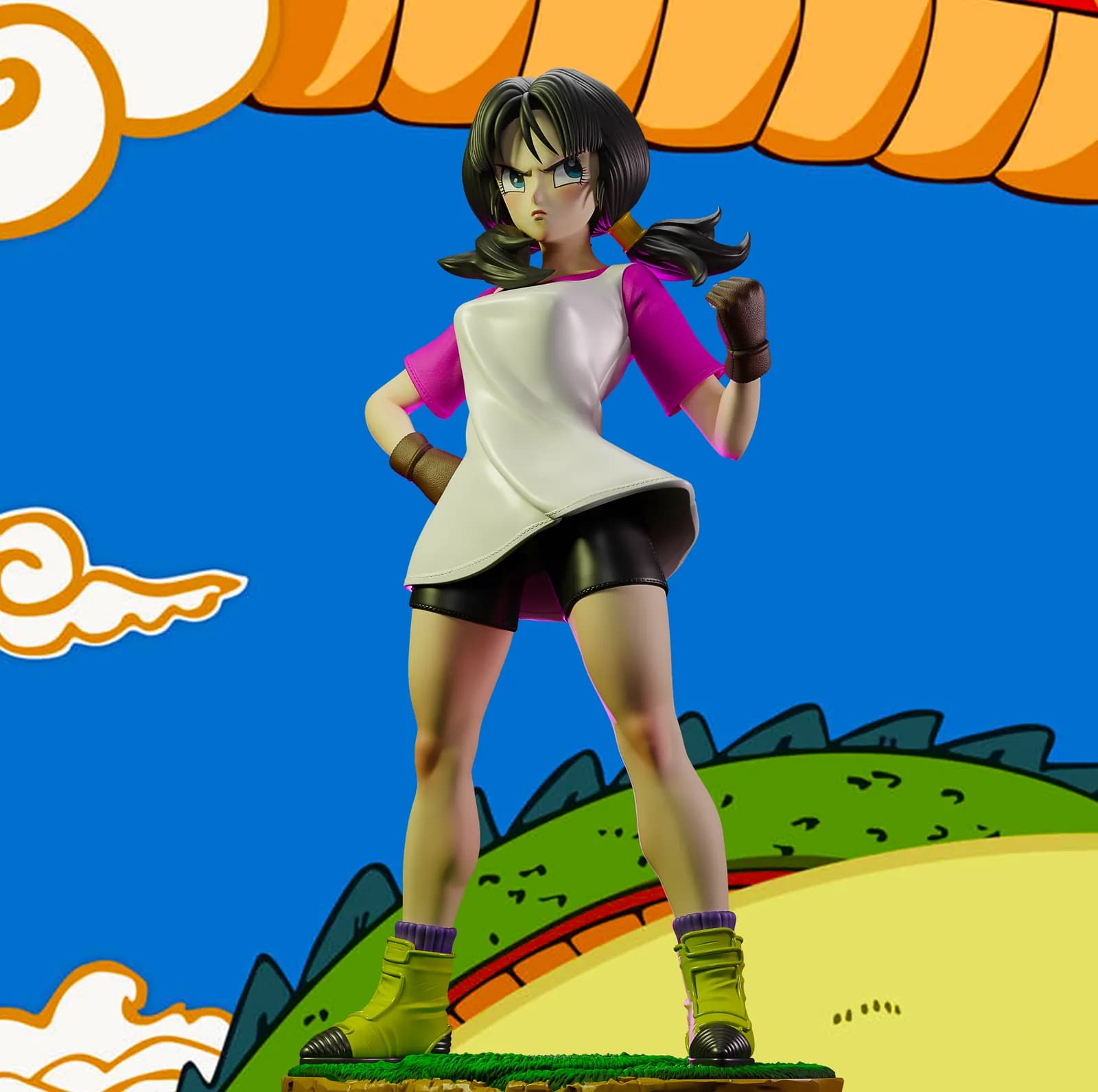 STL - Figura de Videl de Dragon Ball Z render 5