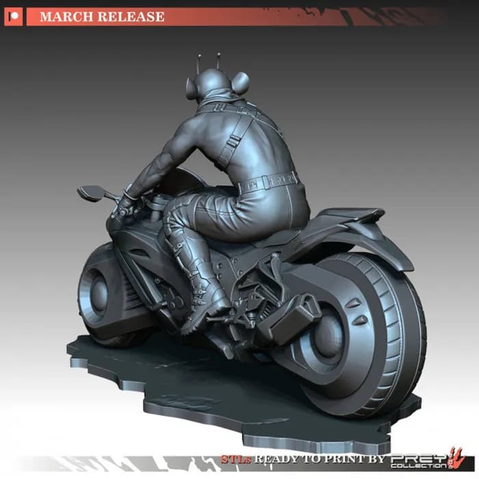 STL - Figura de Vinni en Motocicleta