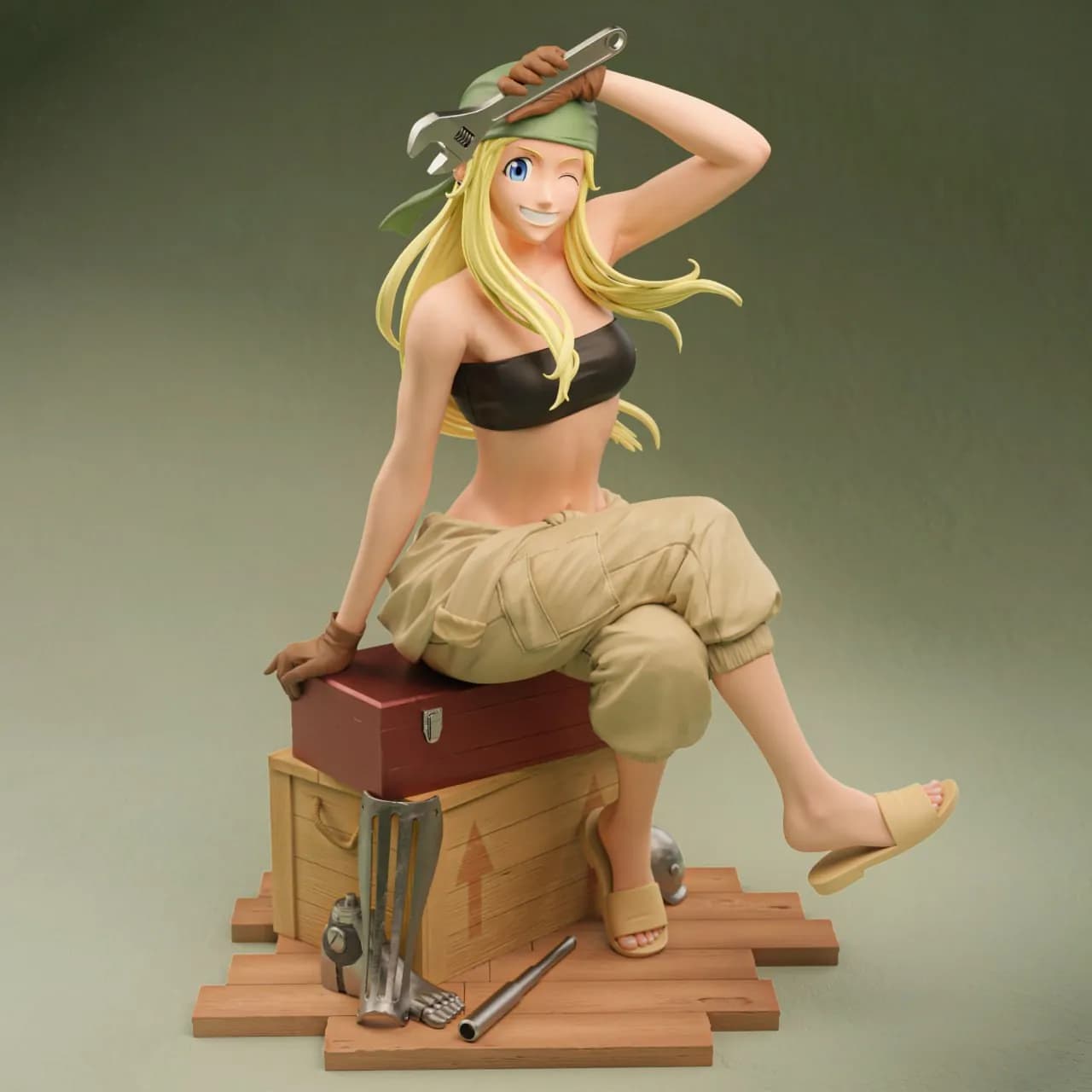 STL - Figura de Winry Rockbell Mechanic render 2