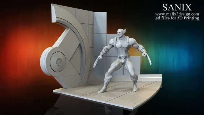 STL - Figura de Wolverine estilo cómic
