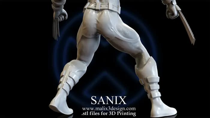 STL - Figura de Wolverine estilo cómic render 3