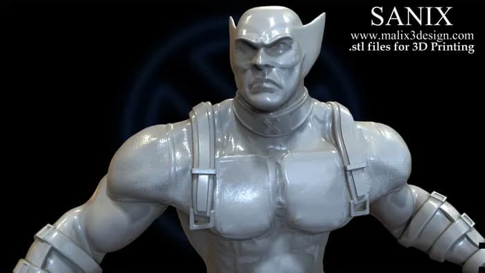 STL - Figura de Wolverine estilo cómic render 5
