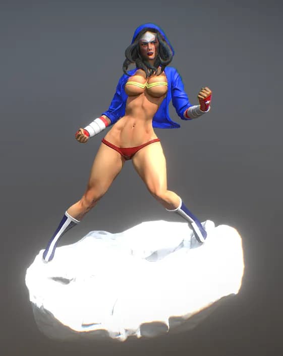 STL - Figura de Wonder Woman con capa