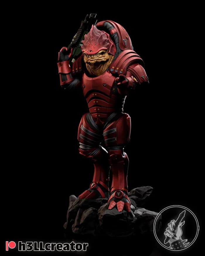 STL - Figura de Wrex de Mass Effect