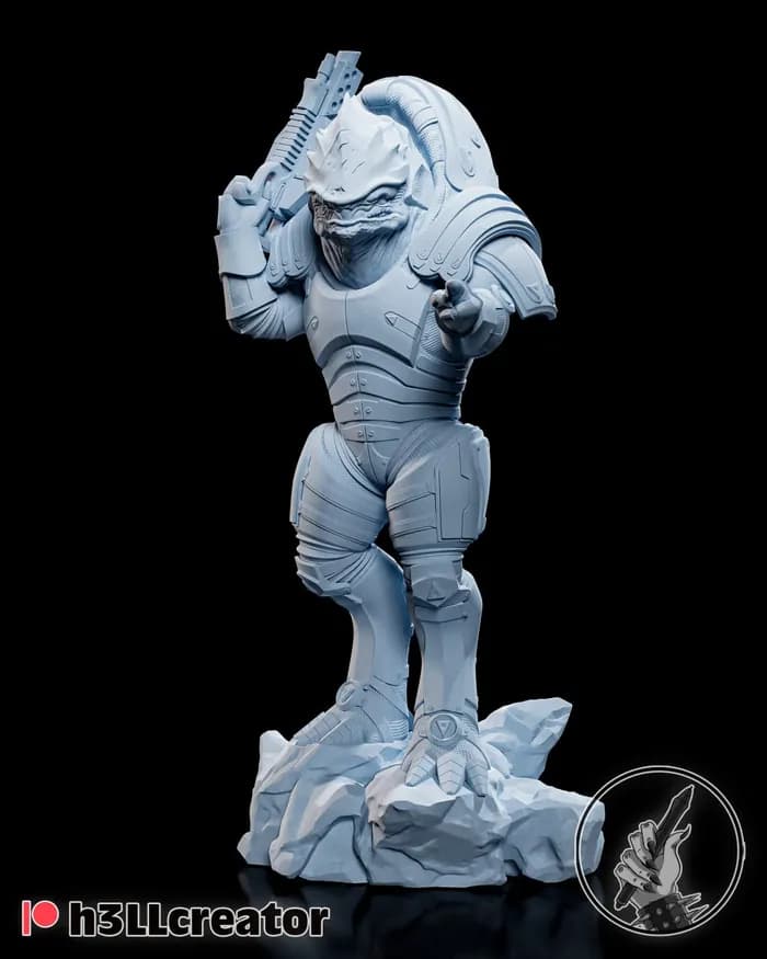 STL - Figura de Wrex de Mass Effect render 2
