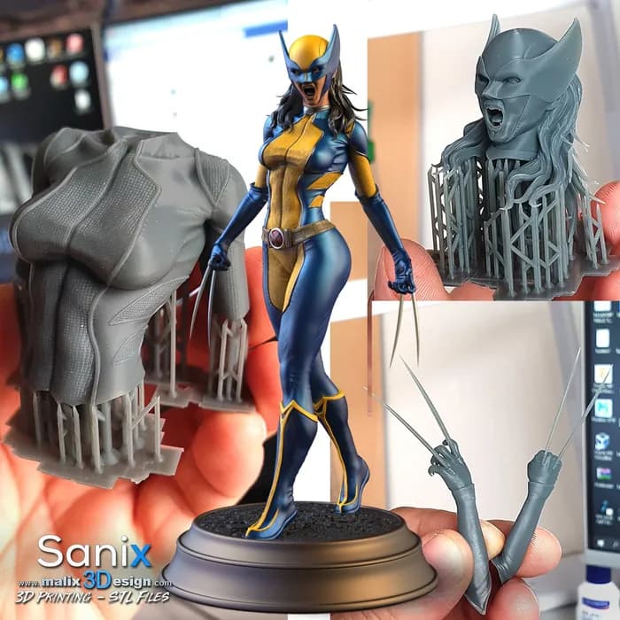 STL - Figura de X 23 de Sanix render 2