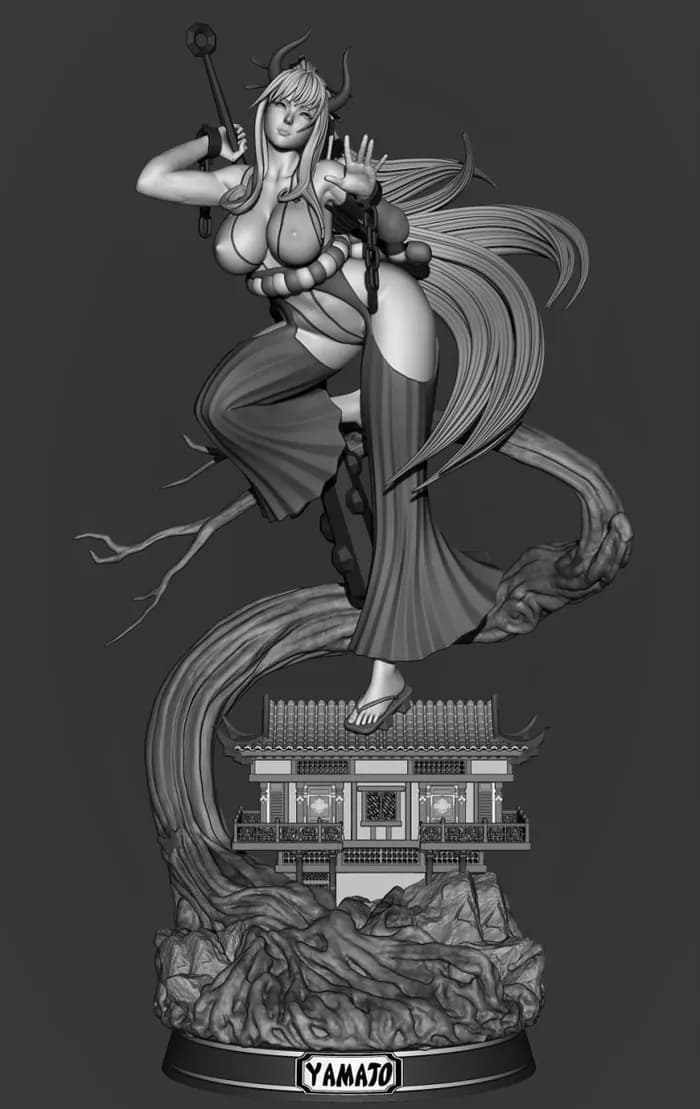 STL - Figura de Yamato de One Piece render 2