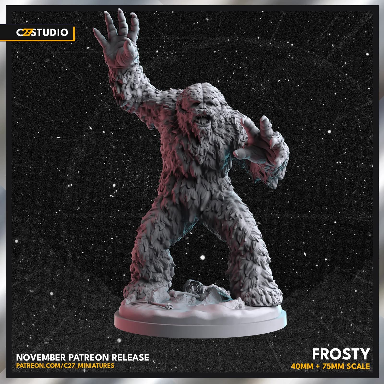 STL - Figura de Yeti Frosty render 3