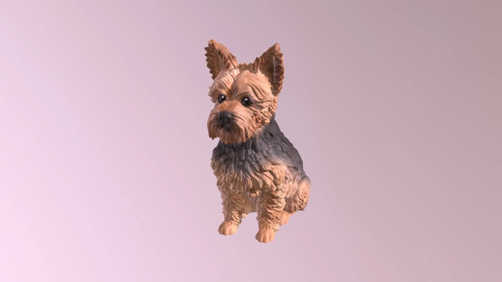 STL - Figura de Yorkshire Terrier render 2