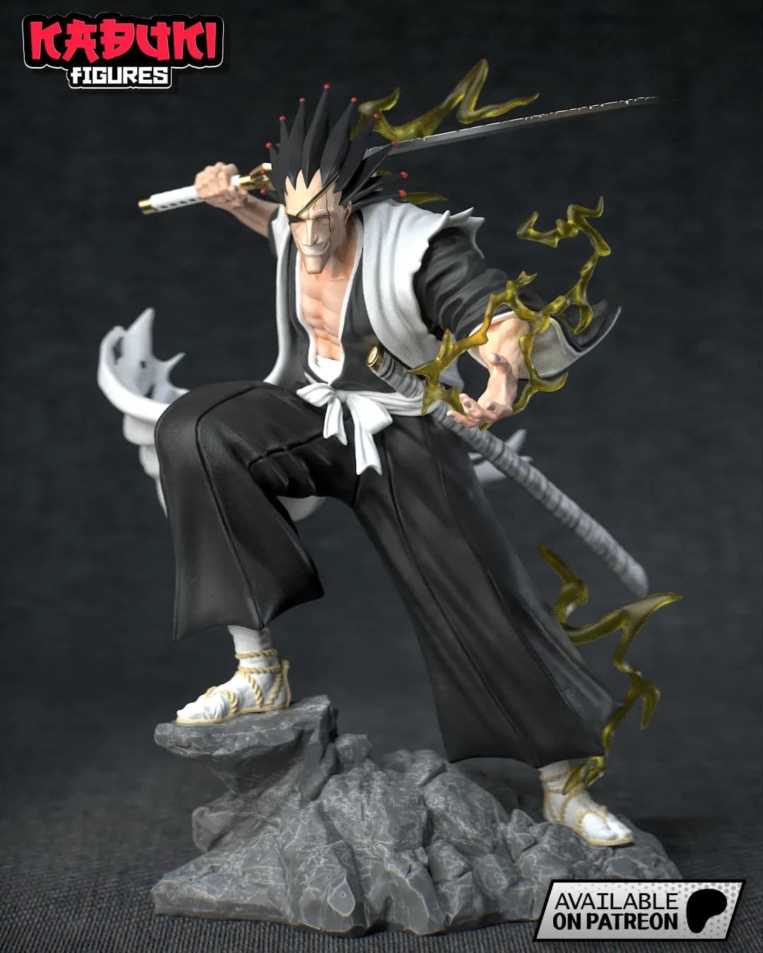 STL - Figura de Zaraki Kenpachi render 3