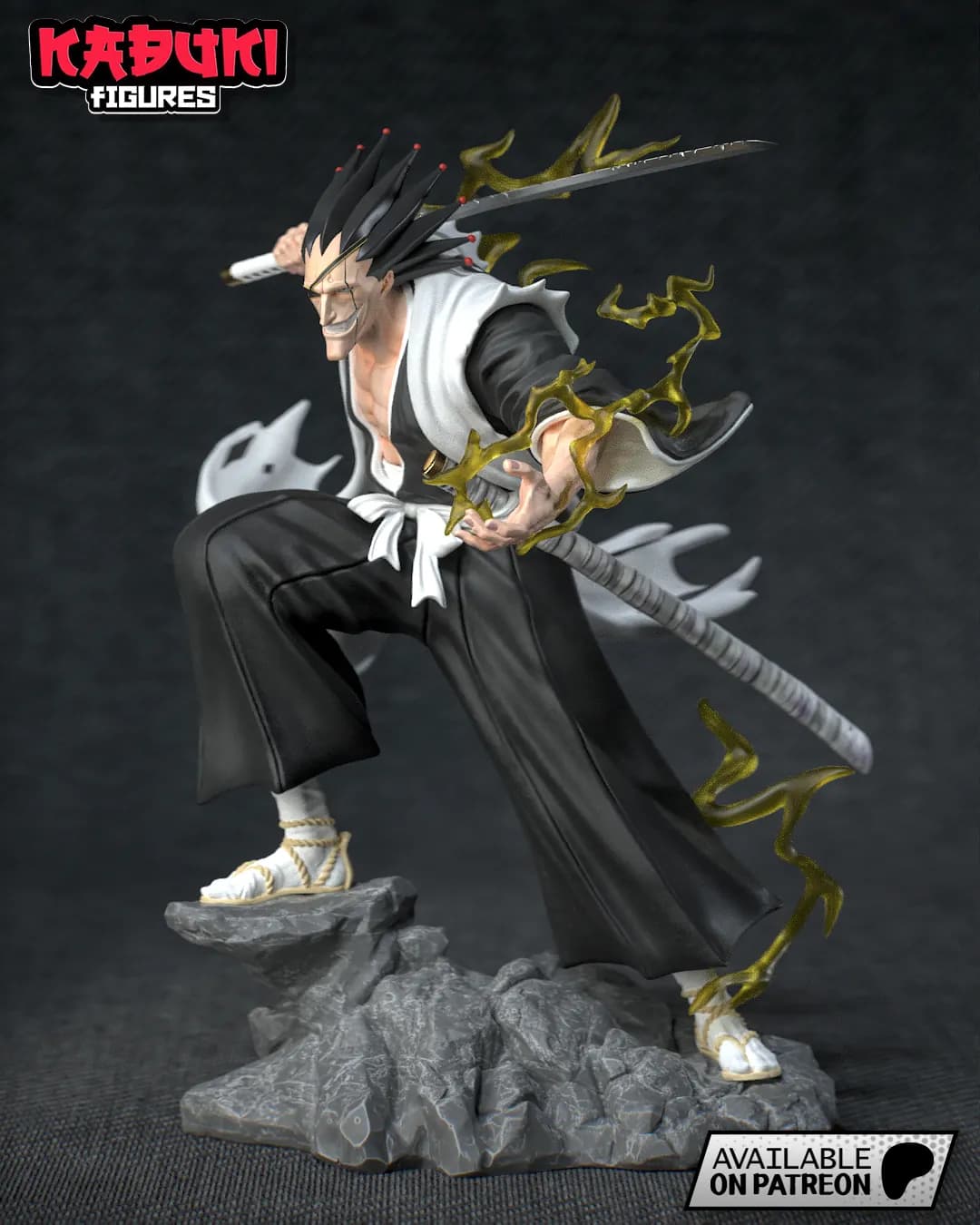 STL - Figura de Zaraki Kenpachi render 4