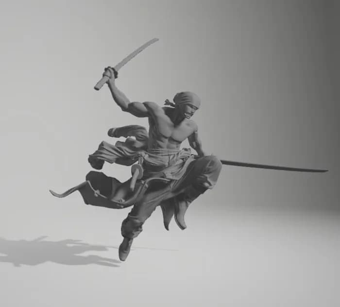 STL - Figura de Zoro estilo anime