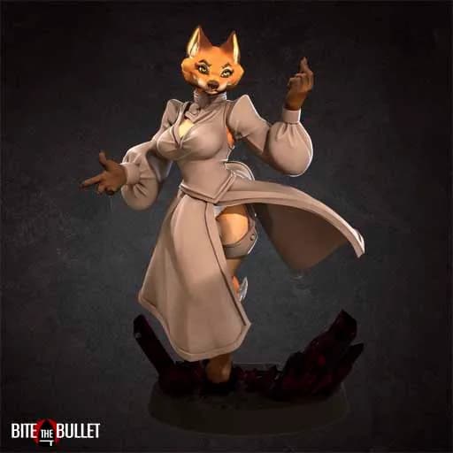 STL - Figura de Zorro Místico render 4