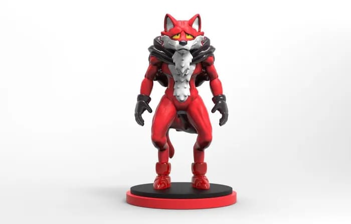 STL - Figura de zorro rojo estilo anime