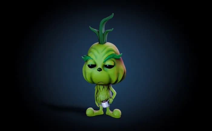 STL - Figura del Grinch con taza