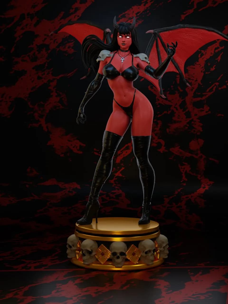 STL - Figura Demonia Purgatori render 2