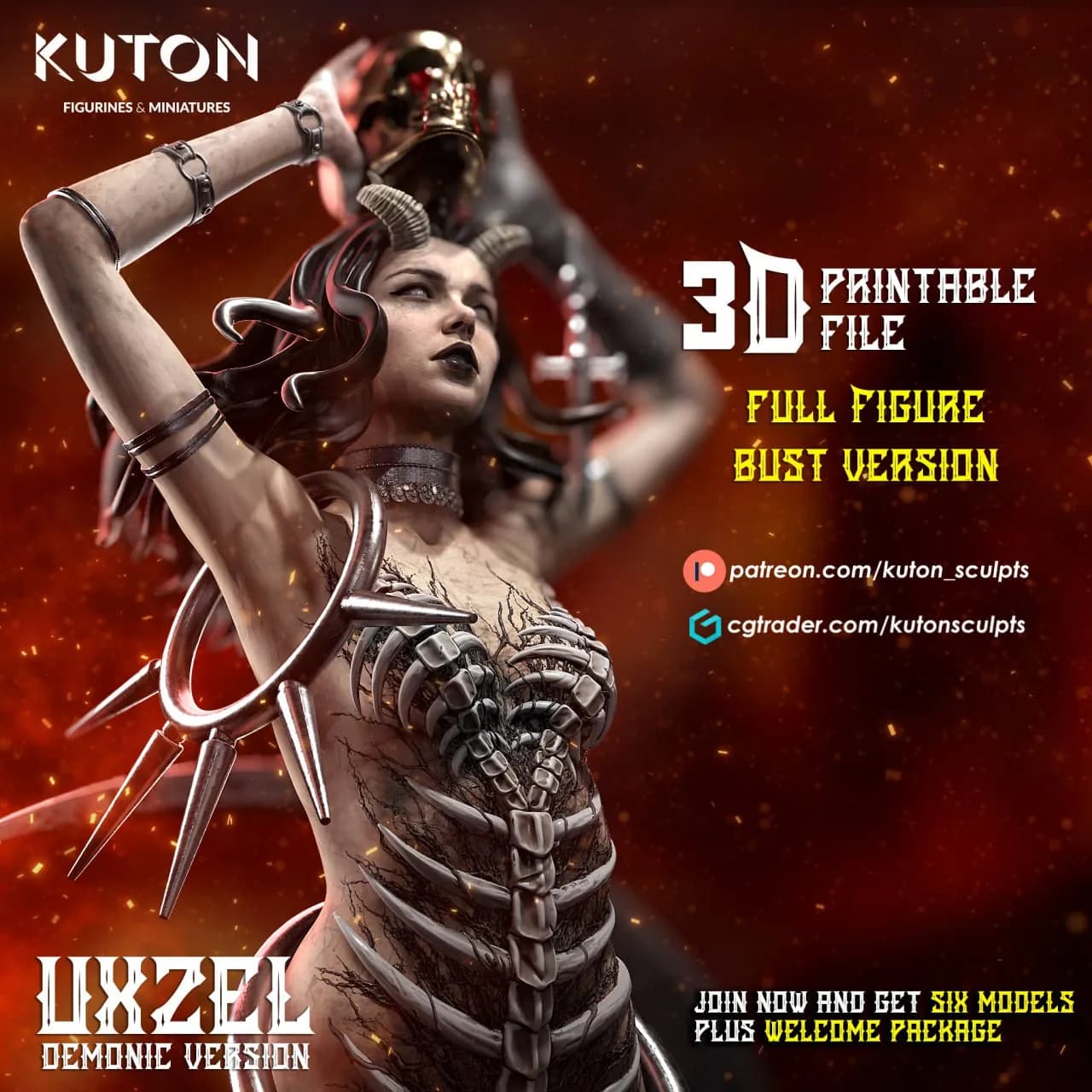 STL - Figura demoníaca Uxzel
