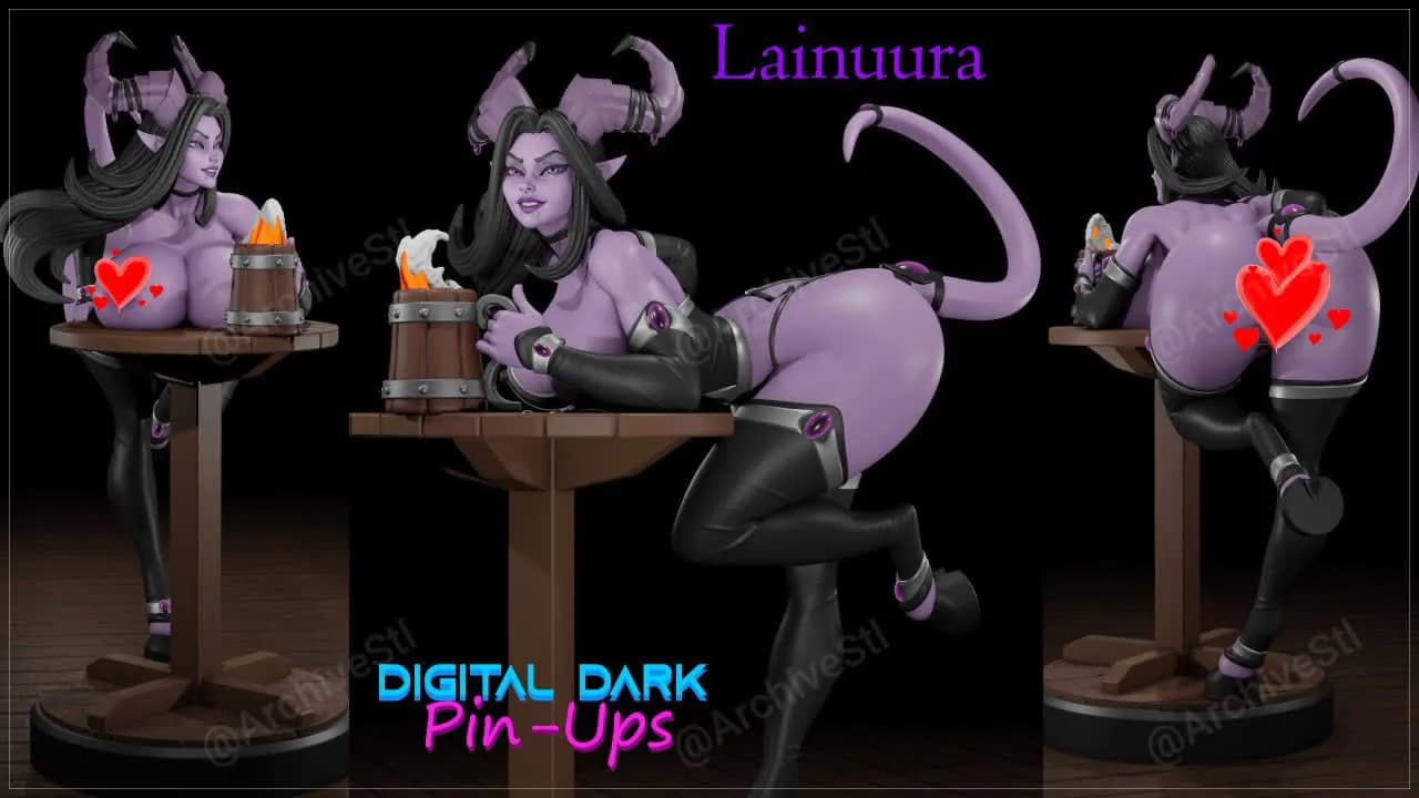 STL - Figura demonio con cerveza