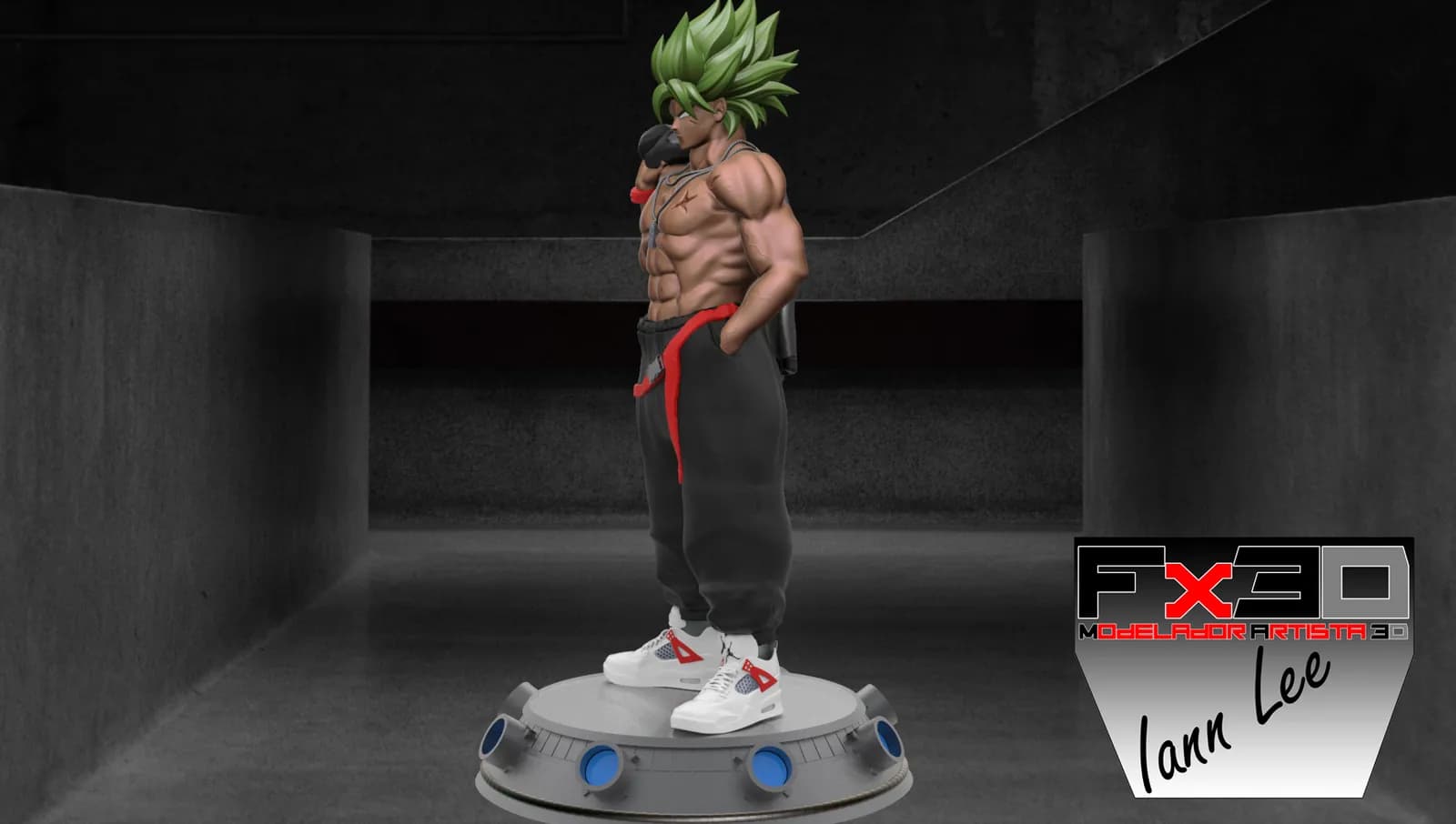 STL - Figura deportiva de Broly render 4