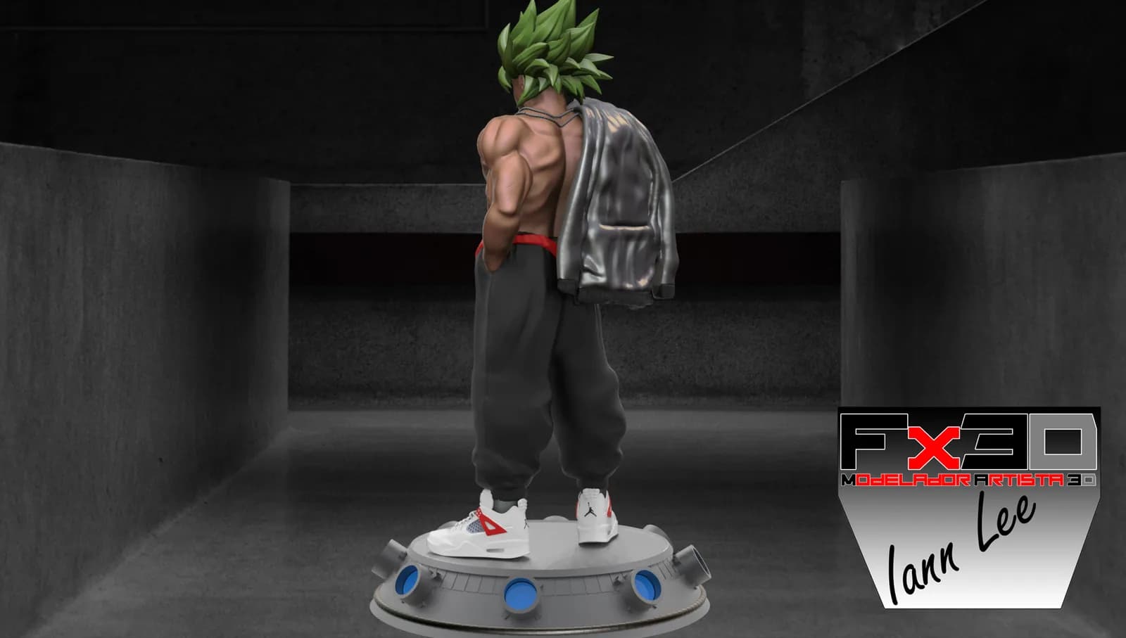 STL - Figura deportiva de Broly render 5