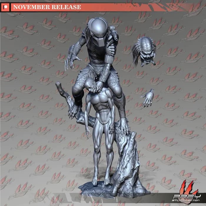 STL - Figura Depredador con trofeo