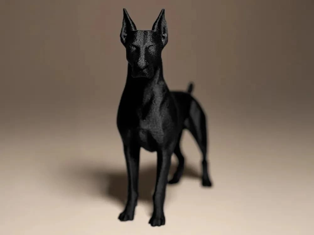 STL - Figura Doberman 2 render 2