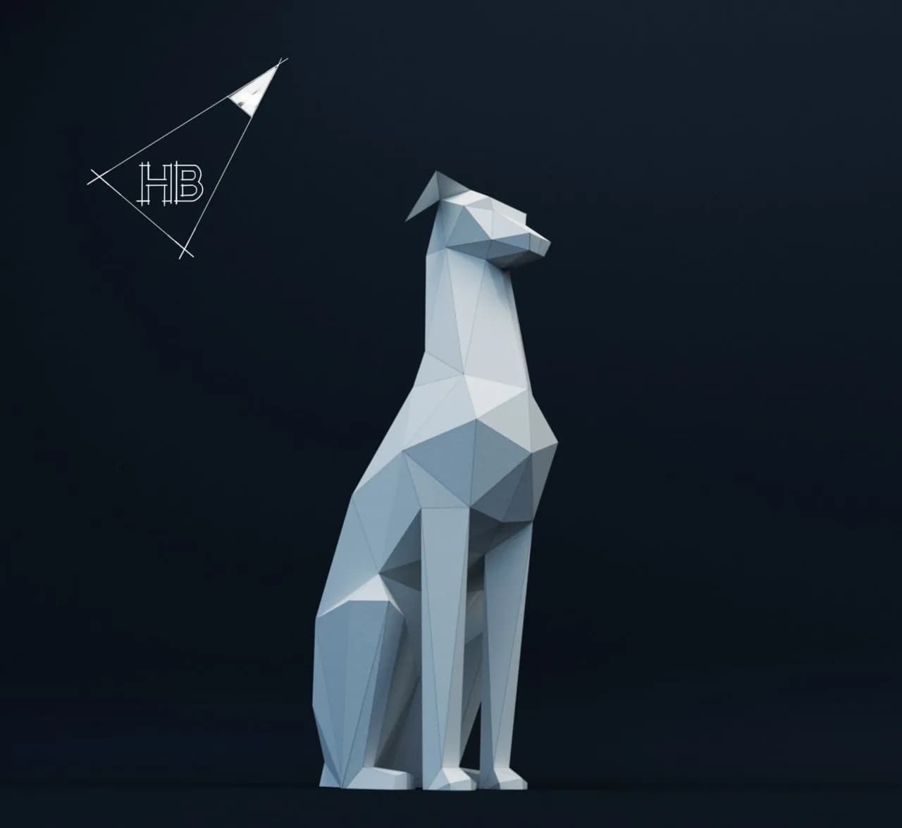 STL - Figura Doberman Estilo Low Poly