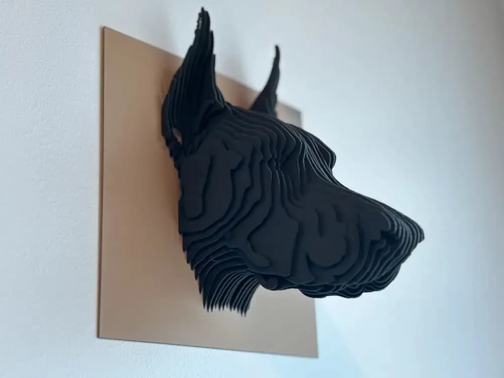 STL - Figura Doberman Geometrica