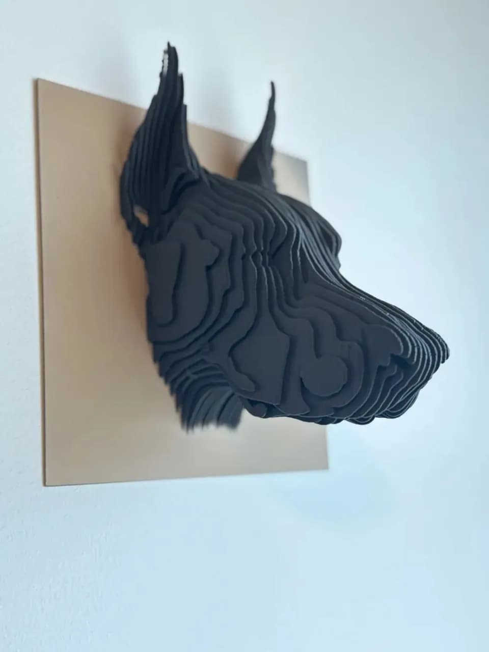 STL - Figura Doberman Geometrica render 2